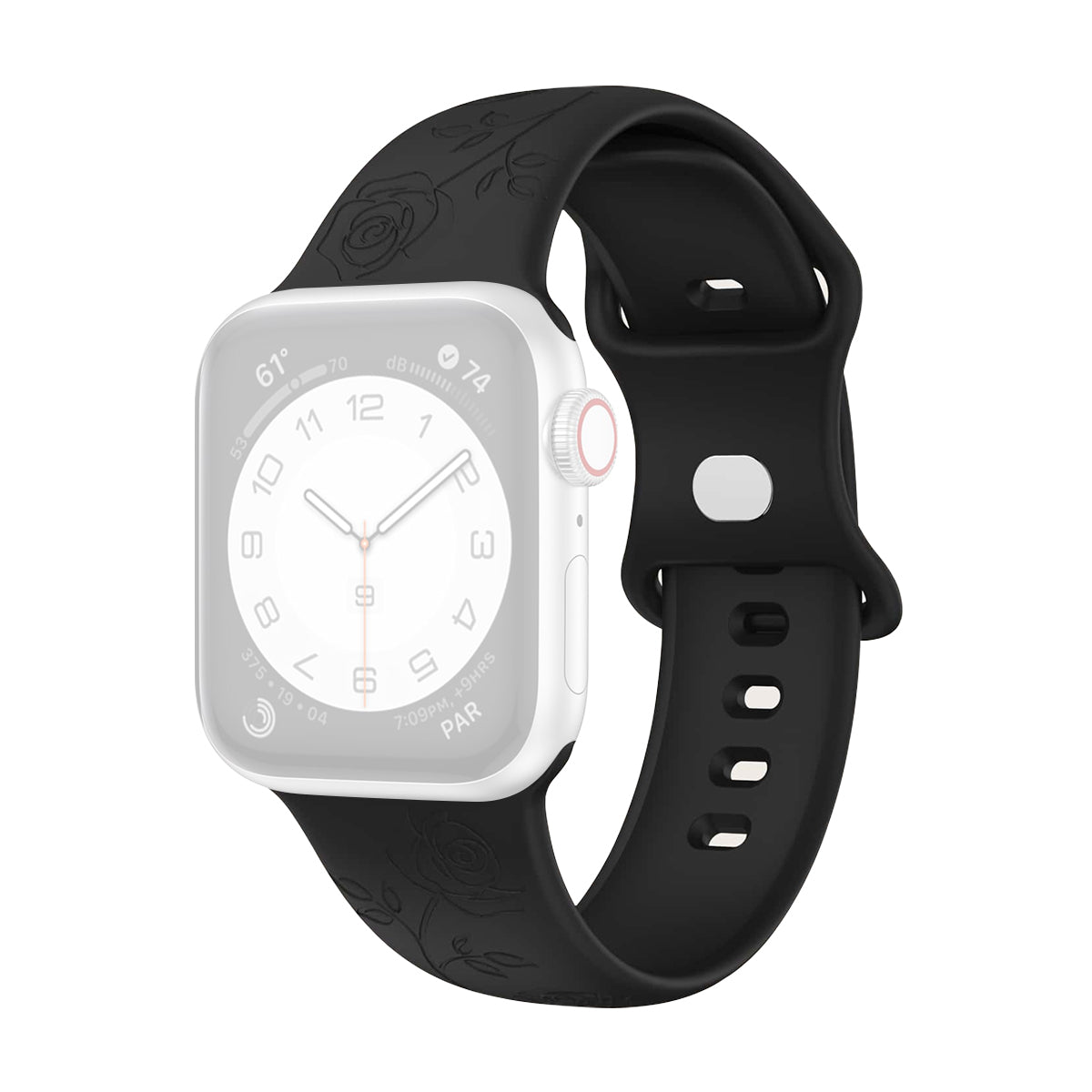For Apple Watch Ultra 49mm Engraved Watch Bands Soft Silicone Strap Wristband For Apple Watch Ultra 49mm Engraved Watch Bands Soft Silicone Strap Wristband